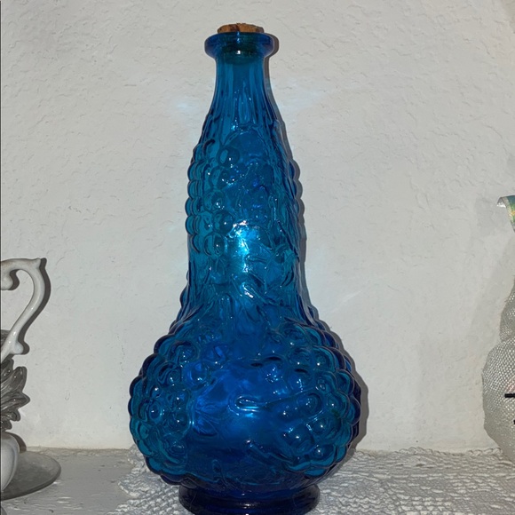 Other - Blue Decorative Glass Vase - Home Accents